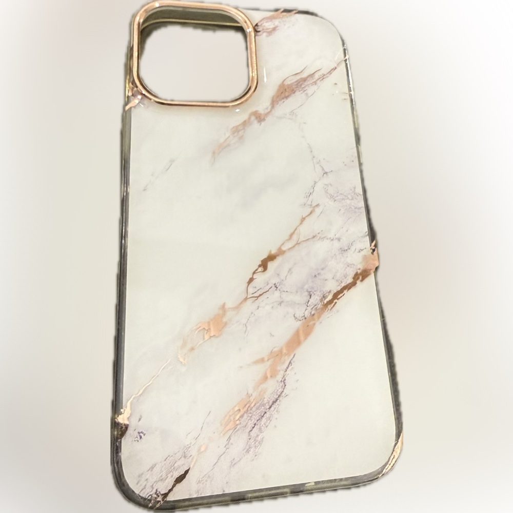 iPhone 13 Pro Max Case, Luxury Marble white/gold